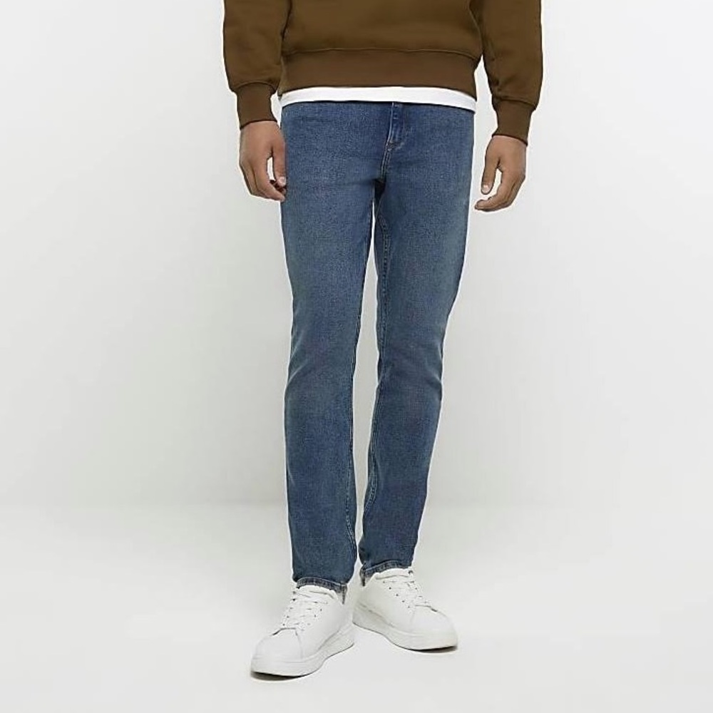 River Island Mens Flynn Stretch Skinny Jeans 36x38 Long